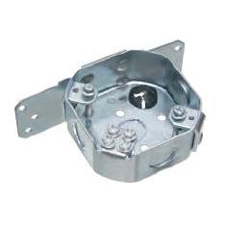 4-1/4 Octagon Ceiling Box with Bracket  Depth: 1-1/2 Metallic By Arlington FBS415S