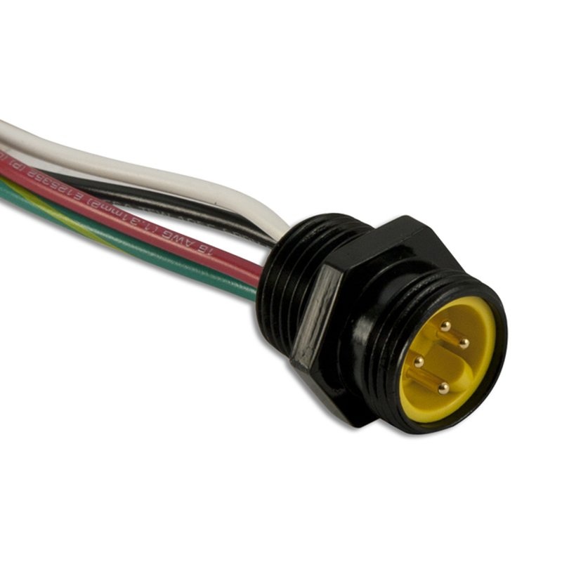 Cordset 4P Male Receptacle 12 Leads 13A 600V AC/DC By Woodhead 1R4006A20A120