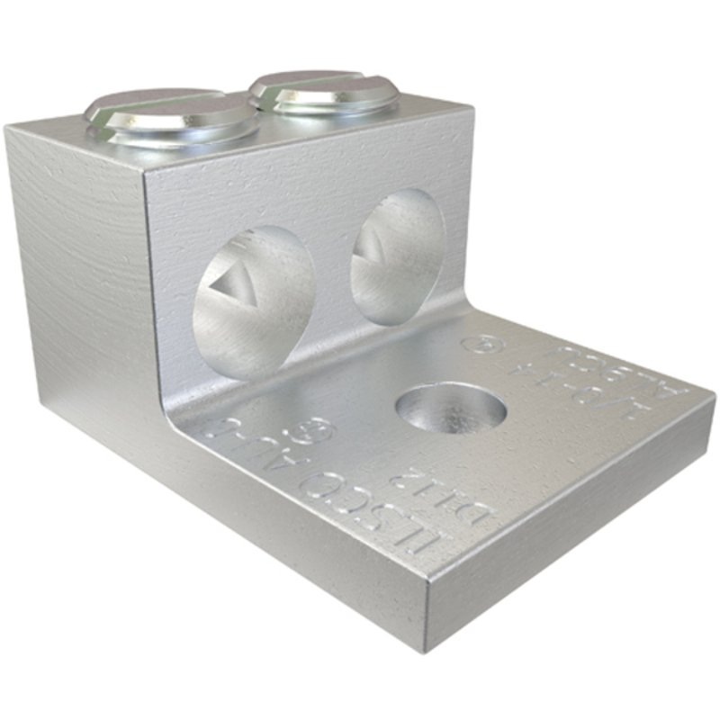 Mechanical Lug 1-Hole 2-Conductor 6 AWG – 250 MCM 3/8 Stud Size Aluminum By Ilsco AU-250
