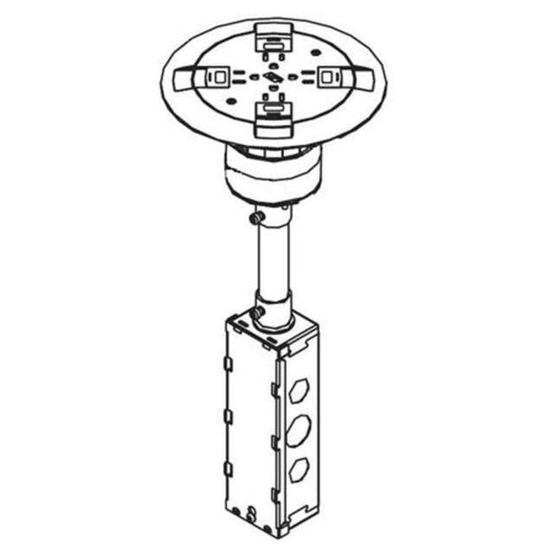 Poke-Thru Device Flush Assembled Unit  Diameter: 7 Non-Metallic By Wiremold RC9A15TCBK