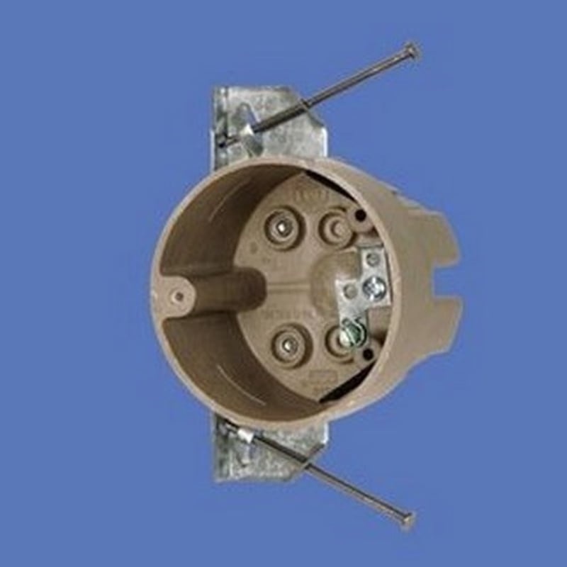 Round 3-1/2 Fixture Support Box Depth: 2-3/8 Nail-On By Allied Moulded 9336-HNK