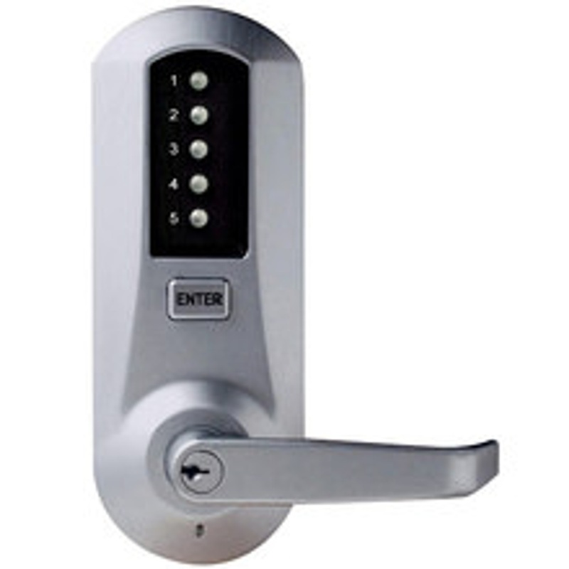 Simplex 5031CWLl-26D-41 Pushbutton Lever Lock with Corbin Core override in Satin Chrome – KAL DOOR HARDWARE