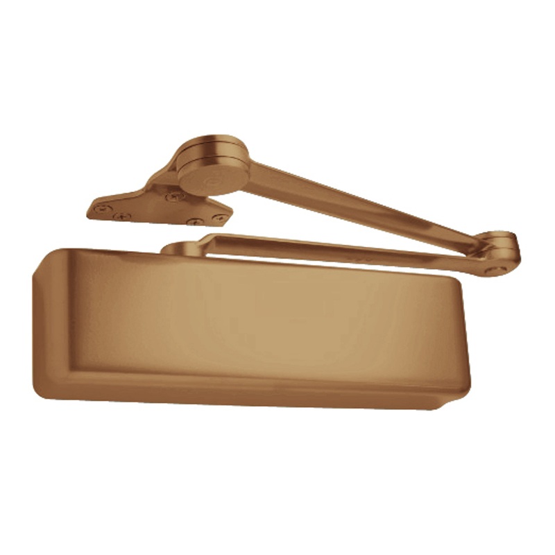 Spring Cush Hold Open Arm Door Closer Light Bronze Painted