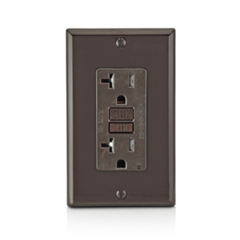 Tamper Resistant GFCI Receptacle 20A 125V Brown By Leviton GFTR2