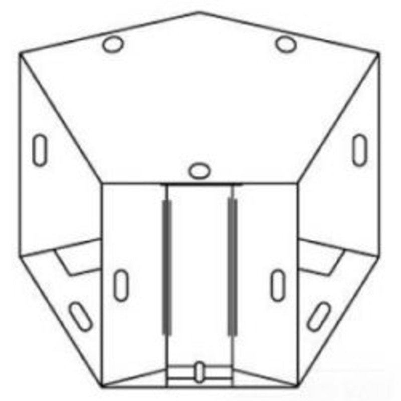 Wireway 45 Elbow Type 1 Lay-In 4 x 4 Steel Gray By nVent Hoffman F44G45E