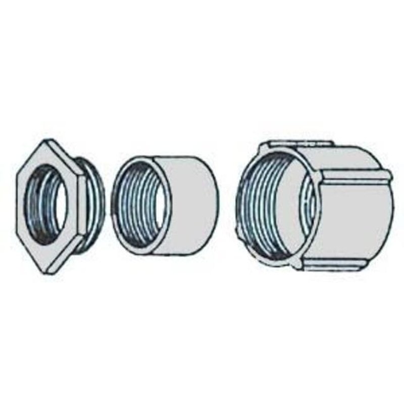 Three-Piece Coupling 2-1/2 Threaded Malleable Iron/Zinc By Appleton EC250
