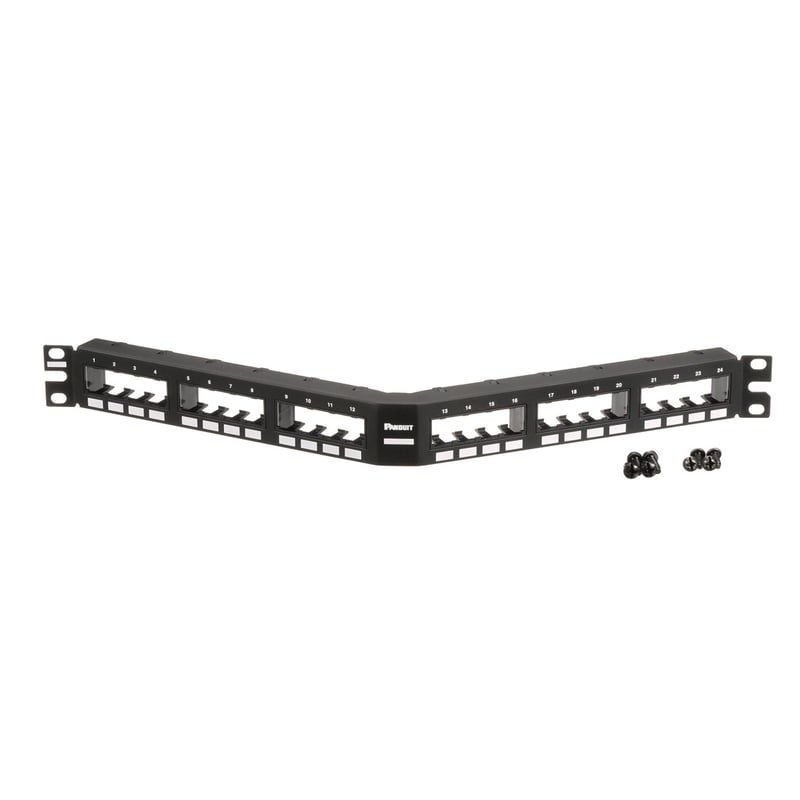 Patch Panel 24 Port 1 RU Blk By Panduit CPPA24FMWBLY